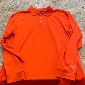 Walter Hagen Vibrant Orange Long Sleeve Polo
